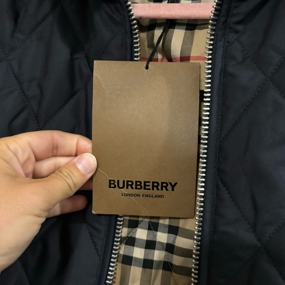 Burberry navy quilted ongar jacket XL nwt - Picture 4 of 10